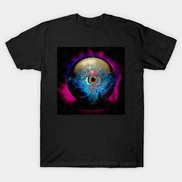 Crystal ball with eye T-Shirt by rolffimages